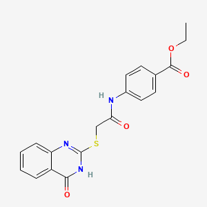 Ethyl 4-({[(4-oxo-3,4-dihydroquinazolin-2-yl)sulfanyl]acetyl}amino)benzoate