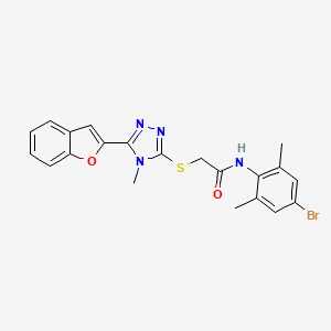 2-{[5-(1-benzofuran-2-yl)-4-methyl-4H-1,2,4-triazol-3-yl]sulfanyl}-N-(4-bromo-2,6-dimethylphenyl)acetamide