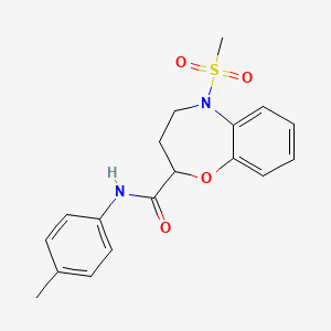 N-(4-methylphenyl)-5-(methylsulfonyl)-2,3,4,5-tetrahydro-1,5-benzoxazepine-2-carboxamide