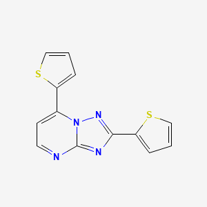 molecular formula C13H8N4S2 B11227645 2,7-Di(thiophen-2-yl)[1,2,4]triazolo[1,5-a]pyrimidine 