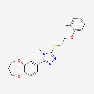 3-(3,4-dihydro-2H-1,5-benzodioxepin-7-yl)-4-methyl-5-{[2-(2-methylphenoxy)ethyl]sulfanyl}-4H-1,2,4-triazole