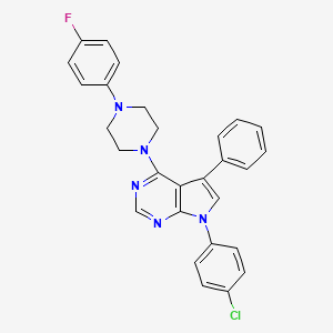 7-(4-chlorophenyl)-4-[4-(4-fluorophenyl)piperazin-1-yl]-5-phenyl-7H-pyrrolo[2,3-d]pyrimidine