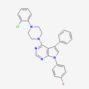 4-[4-(2-chlorophenyl)piperazin-1-yl]-7-(4-fluorophenyl)-5-phenyl-7H-pyrrolo[2,3-d]pyrimidine