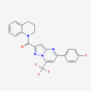 3,4-dihydroquinolin-1(2H)-yl[5-(4-fluorophenyl)-7-(trifluoromethyl)pyrazolo[1,5-a]pyrimidin-2-yl]methanone