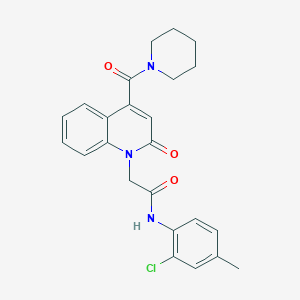 N-(2-chloro-4-methylphenyl)-2-[2-oxo-4-(piperidin-1-ylcarbonyl)quinolin-1(2H)-yl]acetamide