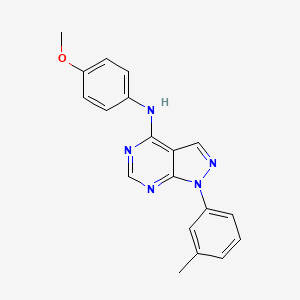 molecular formula C19H17N5O B11227752 N-(4-methoxyphenyl)-1-(3-methylphenyl)-1H-pyrazolo[3,4-d]pyrimidin-4-amine 