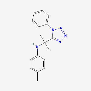 molecular formula C17H19N5 B11227761 4-methyl-N-[2-(1-phenyl-1H-tetrazol-5-yl)propan-2-yl]aniline 