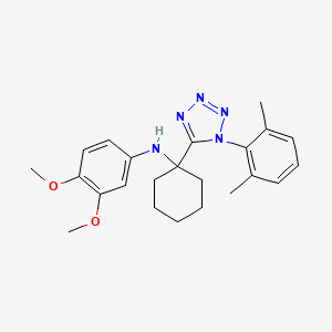 molecular formula C23H29N5O2 B11227765 N-{1-[1-(2,6-dimethylphenyl)-1H-tetrazol-5-yl]cyclohexyl}-3,4-dimethoxyaniline 