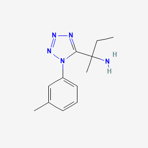 molecular formula C12H17N5 B11227767 2-[1-(3-methylphenyl)-1H-tetrazol-5-yl]butan-2-amine 