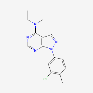 1-(3-chloro-4-methylphenyl)-N,N-diethyl-1H-pyrazolo[3,4-d]pyrimidin-4-amine