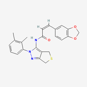 (Z)-3-(benzo[d][1,3]dioxol-5-yl)-N-(2-(2,3-dimethylphenyl)-4,6-dihydro-2H-thieno[3,4-c]pyrazol-3-yl)acrylamide