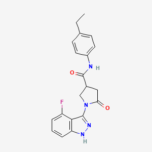 N-(4-ethylphenyl)-1-(4-fluoro-1H-indazol-3-yl)-5-oxopyrrolidine-3-carboxamide