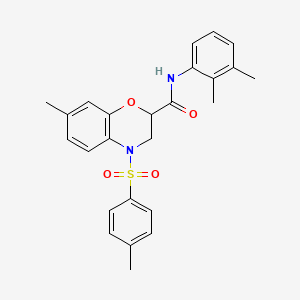 molecular formula C25H26N2O4S B11227797 N-(2,3-dimethylphenyl)-7-methyl-4-[(4-methylphenyl)sulfonyl]-3,4-dihydro-2H-1,4-benzoxazine-2-carboxamide 