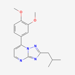 4-(2-Isobutyl[1,2,4]triazolo[1,5-a]pyrimidin-7-yl)-2-methoxyphenyl methyl ether