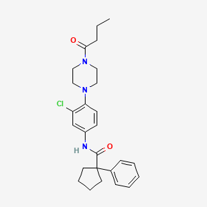 N-[4-(4-butanoylpiperazin-1-yl)-3-chlorophenyl]-1-phenylcyclopentanecarboxamide