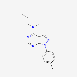 molecular formula C18H23N5 B11227825 N-butyl-N-ethyl-1-(4-methylphenyl)-1H-pyrazolo[3,4-d]pyrimidin-4-amine 