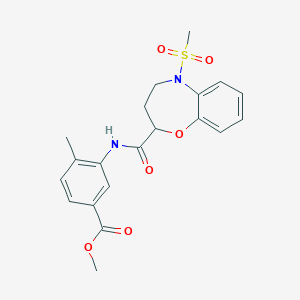 Methyl 4-methyl-3-({[5-(methylsulfonyl)-2,3,4,5-tetrahydro-1,5-benzoxazepin-2-yl]carbonyl}amino)benzoate