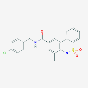 N-(4-chlorobenzyl)-6,7-dimethyl-6H-dibenzo[c,e][1,2]thiazine-9-carboxamide 5,5-dioxide