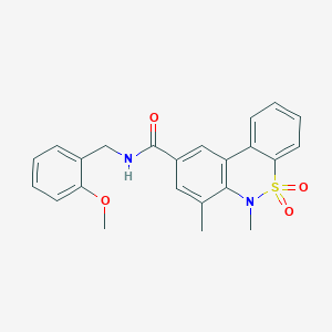 N-(2-methoxybenzyl)-6,7-dimethyl-6H-dibenzo[c,e][1,2]thiazine-9-carboxamide 5,5-dioxide