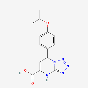 7-[4-(Propan-2-yloxy)phenyl]-4,7-dihydrotetrazolo[1,5-a]pyrimidine-5-carboxylic acid