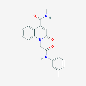 N-methyl-1-{2-[(3-methylphenyl)amino]-2-oxoethyl}-2-oxo-1,2-dihydroquinoline-4-carboxamide