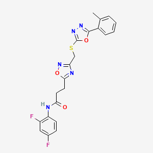 N-(2,4-difluorophenyl)-3-[3-({[5-(2-methylphenyl)-1,3,4-oxadiazol-2-yl]sulfanyl}methyl)-1,2,4-oxadiazol-5-yl]propanamide