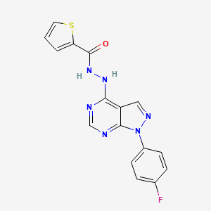 N'-[1-(4-fluorophenyl)-1H-pyrazolo[3,4-d]pyrimidin-4-yl]thiophene-2-carbohydrazide