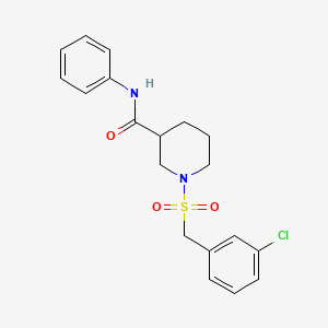 molecular formula C19H21ClN2O3S B11227925 1-[(3-chlorobenzyl)sulfonyl]-N-phenylpiperidine-3-carboxamide 