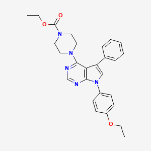 ethyl 4-[7-(4-ethoxyphenyl)-5-phenyl-7H-pyrrolo[2,3-d]pyrimidin-4-yl]piperazine-1-carboxylate