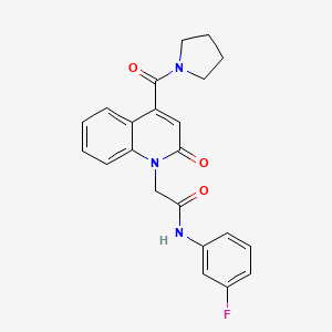 N-(3-fluorophenyl)-2-[2-oxo-4-(pyrrolidin-1-ylcarbonyl)quinolin-1(2H)-yl]acetamide