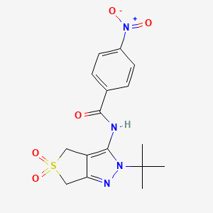 N-(2-(tert-butyl)-5,5-dioxido-4,6-dihydro-2H-thieno[3,4-c]pyrazol-3-yl)-4-nitrobenzamide