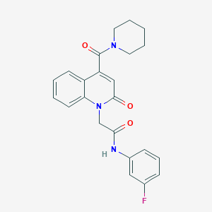 N-(3-fluorophenyl)-2-[2-oxo-4-(piperidin-1-ylcarbonyl)quinolin-1(2H)-yl]acetamide