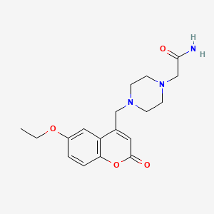 2-{4-[(6-ethoxy-2-oxo-2H-chromen-4-yl)methyl]piperazin-1-yl}acetamide