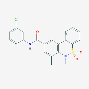 N-(3-chlorophenyl)-6,7-dimethyl-6H-dibenzo[c,e][1,2]thiazine-9-carboxamide 5,5-dioxide