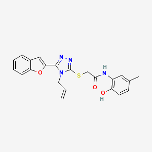 2-{[5-(1-benzofuran-2-yl)-4-(prop-2-en-1-yl)-4H-1,2,4-triazol-3-yl]sulfanyl}-N-(2-hydroxy-5-methylphenyl)acetamide