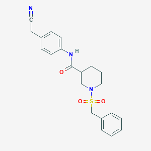 1-(benzylsulfonyl)-N-[4-(cyanomethyl)phenyl]piperidine-3-carboxamide