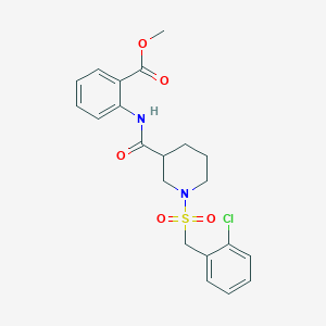 Methyl 2-[({1-[(2-chlorobenzyl)sulfonyl]piperidin-3-yl}carbonyl)amino]benzoate