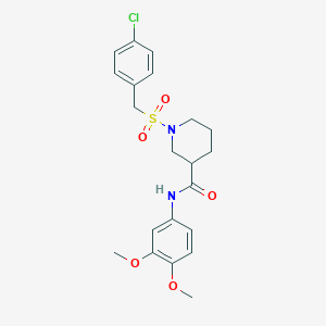 1-[(4-chlorobenzyl)sulfonyl]-N-(3,4-dimethoxyphenyl)piperidine-3-carboxamide