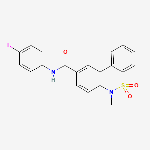 N-(4-iodophenyl)-6-methyl-6H-dibenzo[c,e][1,2]thiazine-9-carboxamide 5,5-dioxide