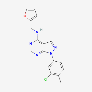 1-(3-chloro-4-methylphenyl)-N-(furan-2-ylmethyl)pyrazolo[3,4-d]pyrimidin-4-amine