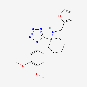 1-[1-(3,4-dimethoxyphenyl)-1H-tetrazol-5-yl]-N-(furan-2-ylmethyl)cyclohexanamine