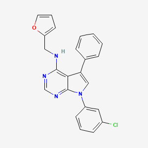 7-(3-chlorophenyl)-N-(furan-2-ylmethyl)-5-phenyl-7H-pyrrolo[2,3-d]pyrimidin-4-amine