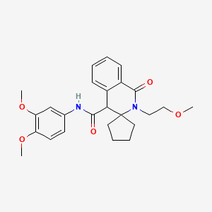 N-(3,4-dimethoxyphenyl)-2'-(2-methoxyethyl)-1'-oxo-1',4'-dihydro-2'H-spiro[cyclopentane-1,3'-isoquinoline]-4'-carboxamide