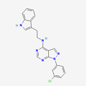 1-(3-chlorophenyl)-N-[2-(1H-indol-3-yl)ethyl]-1H-pyrazolo[3,4-d]pyrimidin-4-amine