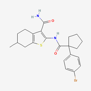 2-({[1-(4-Bromophenyl)cyclopentyl]carbonyl}amino)-6-methyl-4,5,6,7-tetrahydro-1-benzothiophene-3-carboxamide