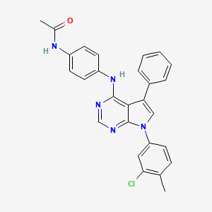 N-(4-((7-(3-chloro-4-methylphenyl)-5-phenyl-7H-pyrrolo[2,3-d]pyrimidin-4-yl)amino)phenyl)acetamide