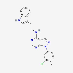 1-(3-chloro-4-methylphenyl)-N-[2-(1H-indol-3-yl)ethyl]-1H-pyrazolo[3,4-d]pyrimidin-4-amine