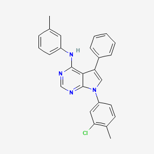 7-(3-chloro-4-methylphenyl)-N-(3-methylphenyl)-5-phenyl-7H-pyrrolo[2,3-d]pyrimidin-4-amine