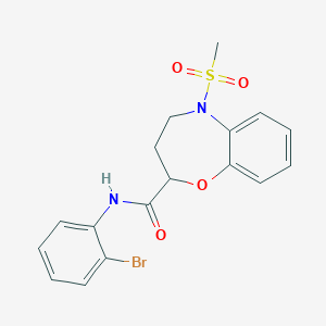 N-(2-bromophenyl)-5-(methylsulfonyl)-2,3,4,5-tetrahydro-1,5-benzoxazepine-2-carboxamide