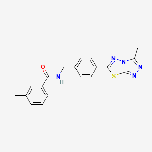 3-methyl-N-[4-(3-methyl[1,2,4]triazolo[3,4-b][1,3,4]thiadiazol-6-yl)benzyl]benzamide